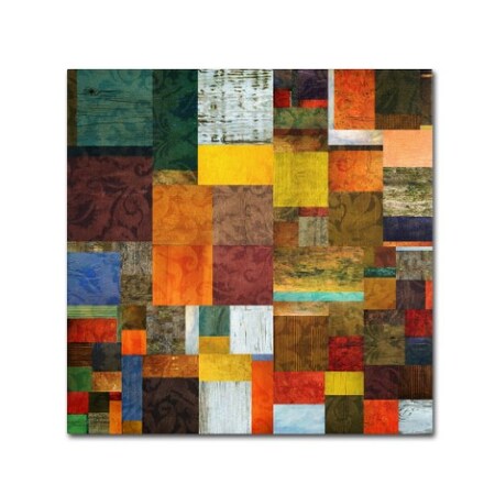 Trademark Fine Art Michelle Calkins 'Brocade Color Collage 1' Canvas Art, 35x35 MC0181-C3535GG